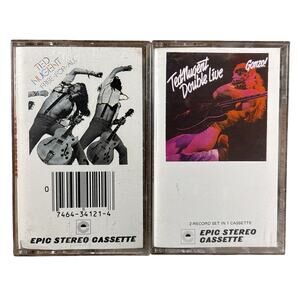 Ted Nugent Cassette bundle lot of 2 Double Live & Free for all albums 70s Vtg